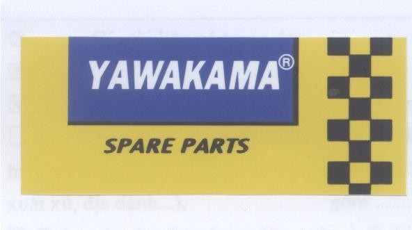 Mẫu nhãn hiệu YAWAKAMA SPARE PARTS