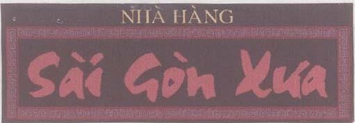 Mẫu nhãn hiệu NHà HàNG SàI GòN XƯA