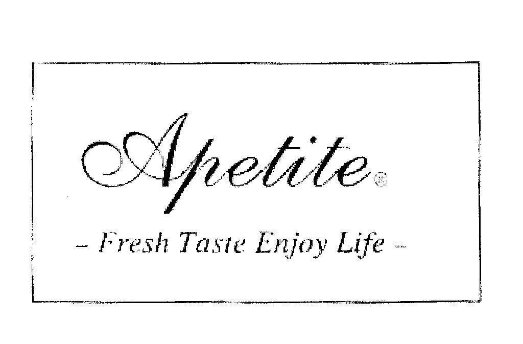 Mẫu nhãn hiệu APETITE FRESH TASTE ENJOY LIFE
