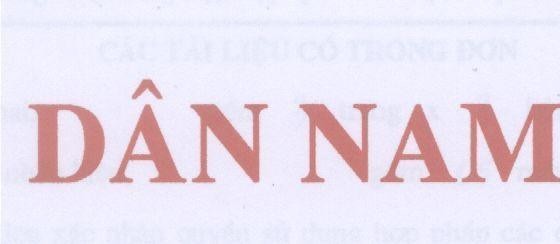 Mẫu nhãn hiệu Dân Nam