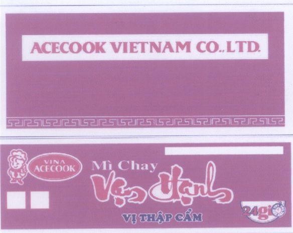 Mẫu nhãn hiệu Vạn Hạnh ACECOOK VIETNAM CO LTD Mì CHAY Vị THậP CẩM