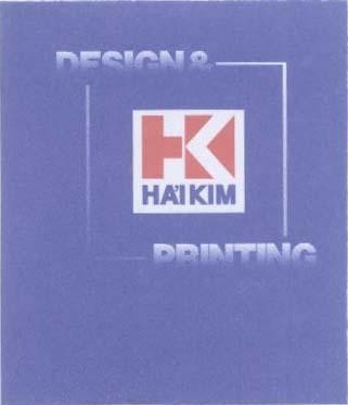 Mẫu nhãn hiệu HK HAIKIM DESIGN PRINTING