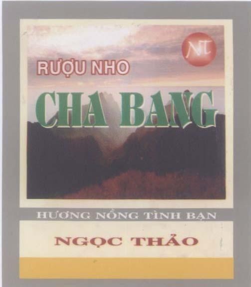 Mẫu nhãn hiệu CHA BANG Ngọc Thảo Rượu Nho Hương nồng tình bạn