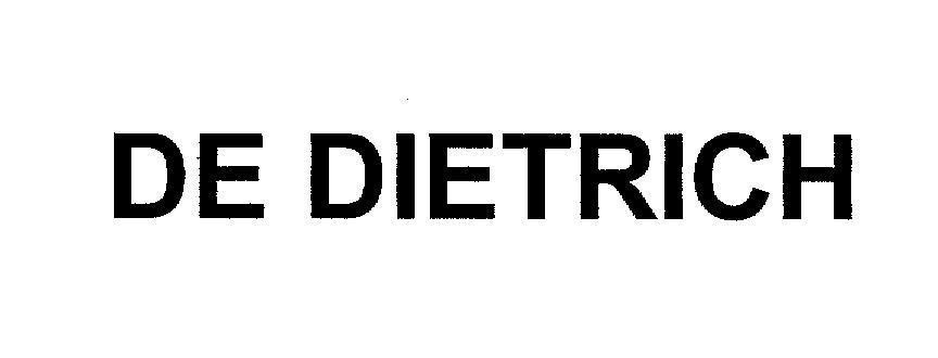 Mẫu nhãn hiệu DE DIETRlCH