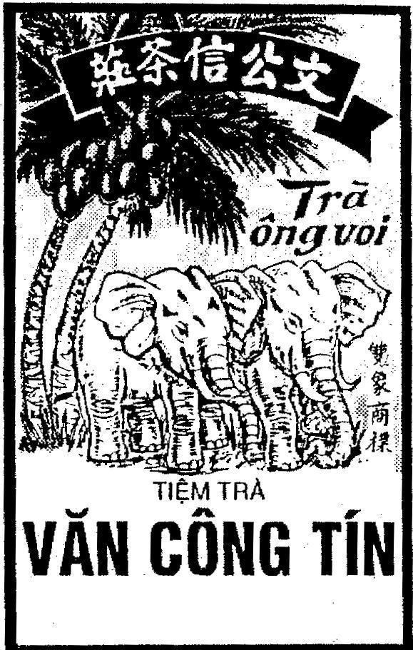 Mẫu nhãn hiệu Trà Ông Voi Tiệm Trà Văn Công Tín