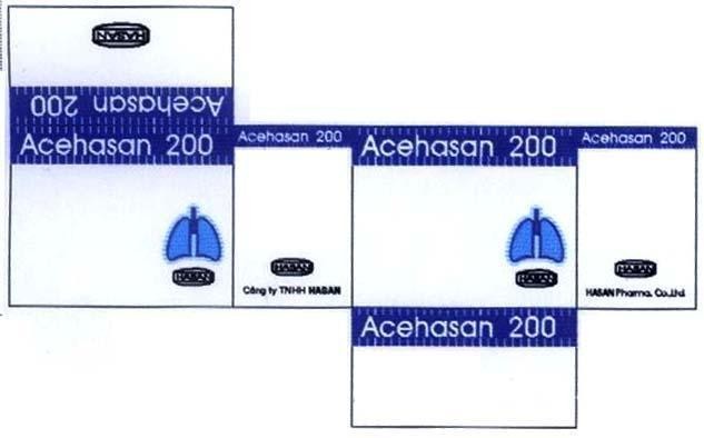 Mẫu nhãn hiệu ACEHASAN 200 HASAN