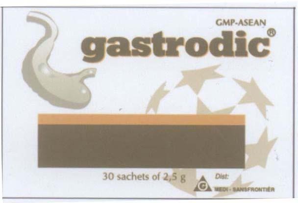 Mẫu nhãn hiệu GMP ASEAN GASTRODIC MEDI-SANFRONTIER