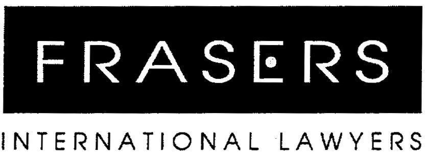 Mẫu nhãn hiệu FRASERS INTERNATIONAL LAWYERS