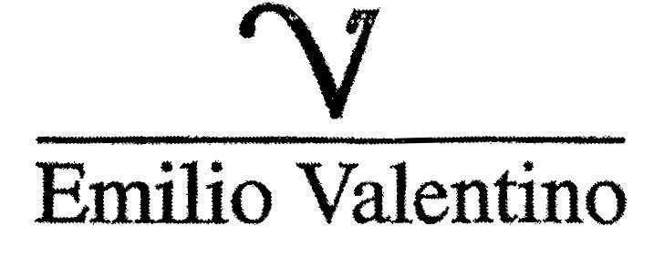 Mẫu nhãn hiệu V EMILIO VALENTINO