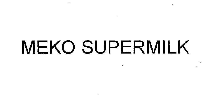 Mẫu nhãn hiệu MEKO SUPERMILK