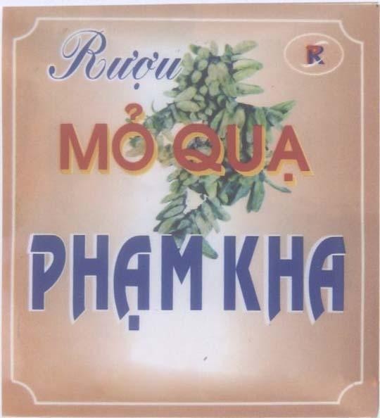 Mẫu nhãn hiệu Rượu Mỏ Quạ Phạm Kha