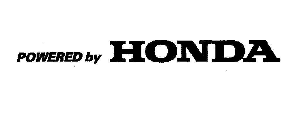 Mẫu nhãn hiệu POWERED BY HONDA