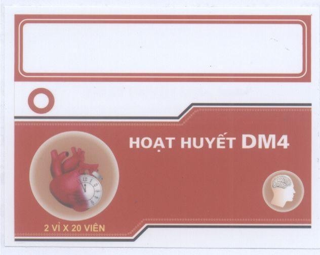 Mẫu nhãn hiệu DM4 HOạT HUYếT
