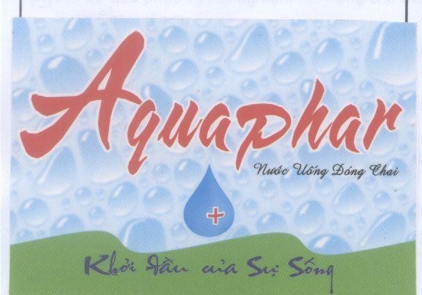 Mẫu nhãn hiệu AQUAPHAR KHởI ĐầU CủA Sự SốNG Nước uống đóng chai