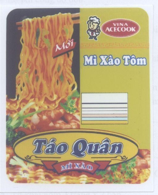 Mẫu nhãn hiệu VINA ACECOOK Táo Quân Mì Xào Tôm