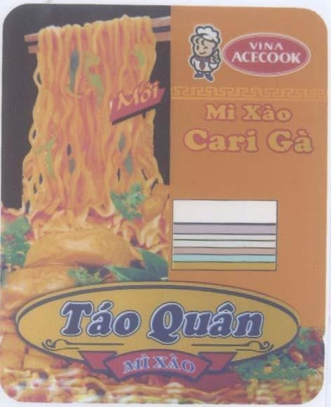 Mẫu nhãn hiệu VINA ACECOOK Táo Quân Mì Xào Cari Gà