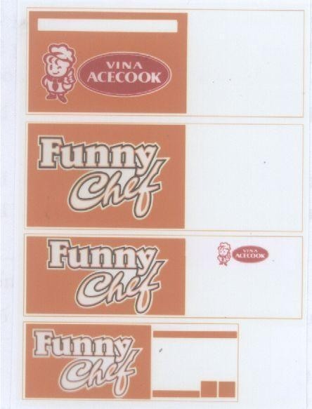 Mẫu nhãn hiệu VINA ACECOOK FUNNY CHEF