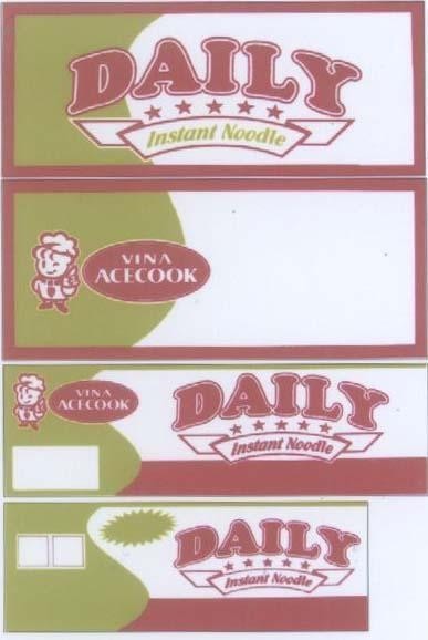 Mẫu nhãn hiệu VINA ACECOOK DAILY INSTANT NOODLE