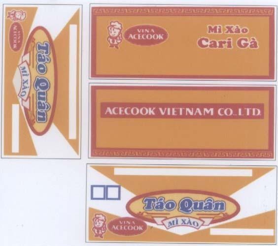 Mẫu nhãn hiệu VINA ACECOOK Táo Quân Mì Xào Cari Gà VIETNAM