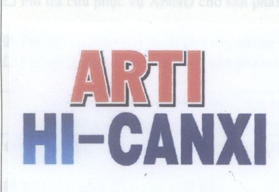 Mẫu nhãn hiệu ARTI HI - CANXI