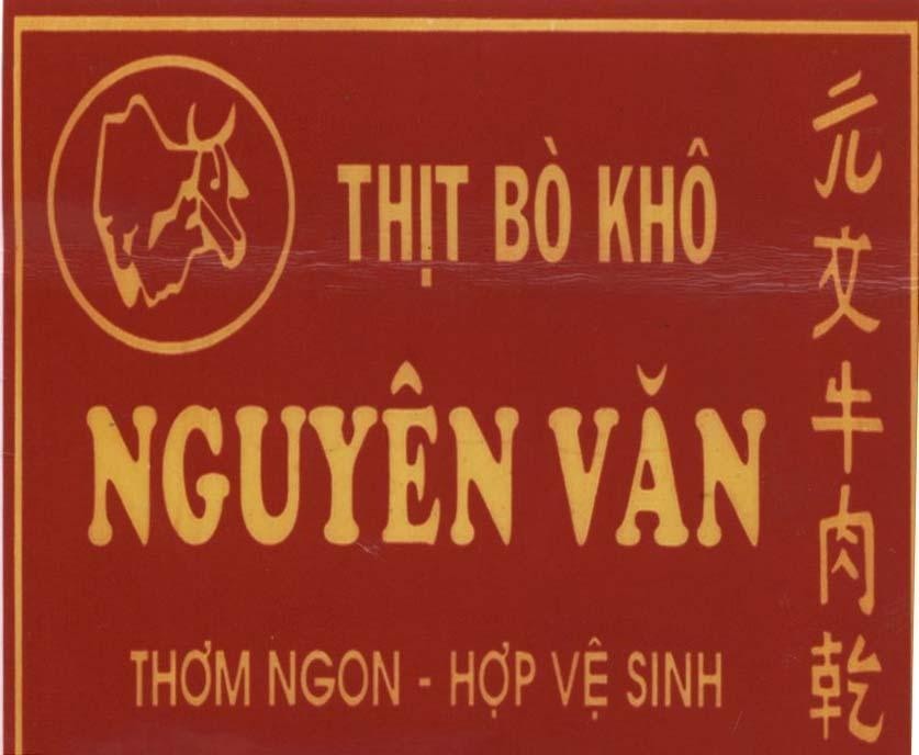 Mẫu nhãn hiệu Nguyên Văn Thơm Ngon hợp vệ sinh Thịt bò khô