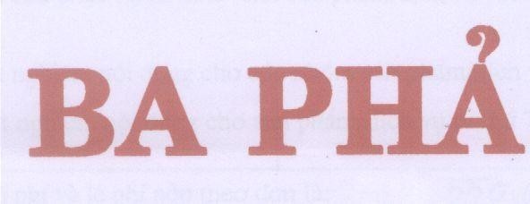 Mẫu nhãn hiệu Ba Phả