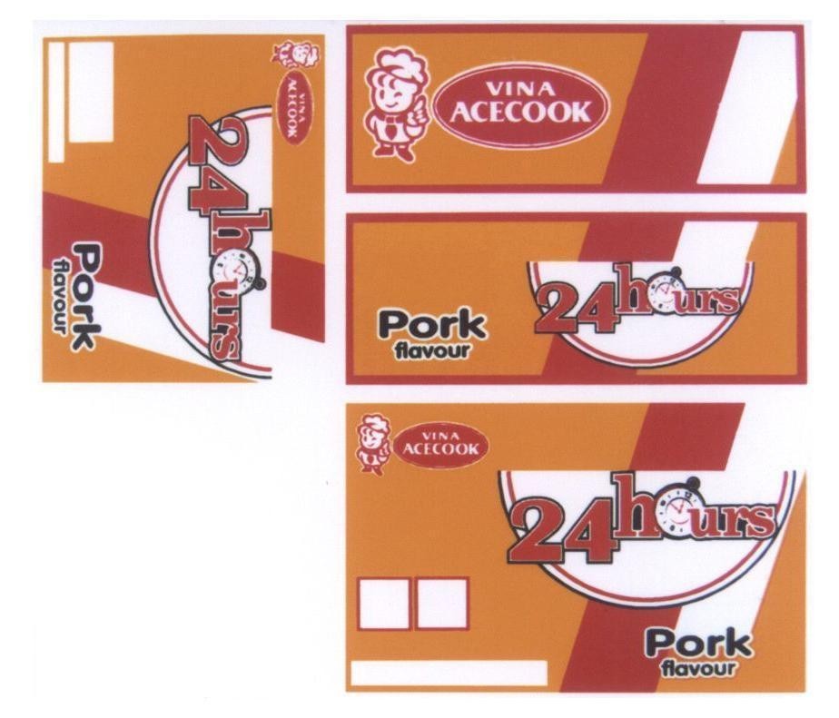 Mẫu nhãn hiệu VINA ACECOOK 24 HOURS PORK FLAVOUR