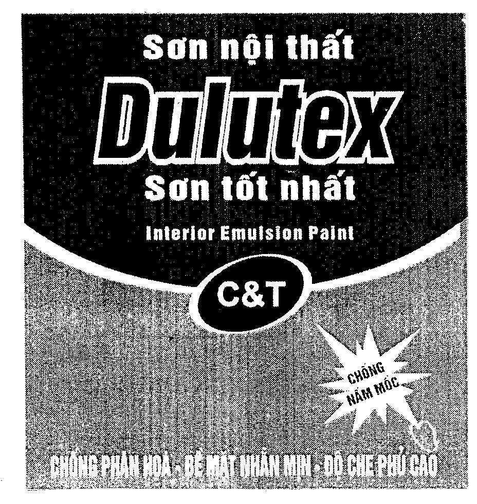 Mẫu nhãn hiệu DULUTEX C&T SƠN NộI THÂT SƠN TốT NHấT INTERIOR EMULSION PAINT