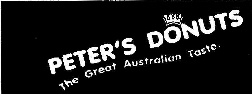 Mẫu nhãn hiệu PETER'S DONUTS THE GREAT AUSTRALIAN TASTE
