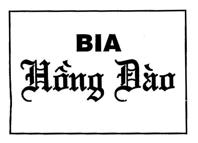 Mẫu nhãn hiệu Hồng Đào Bia