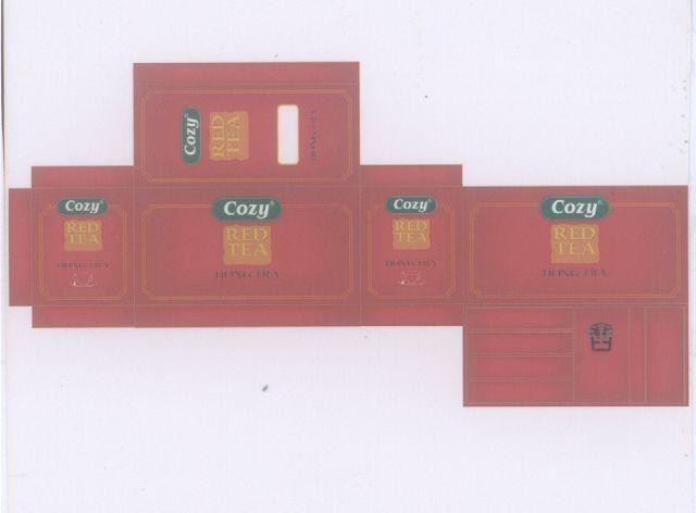 Mẫu nhãn hiệu COZY RED TEA Hồng Trà