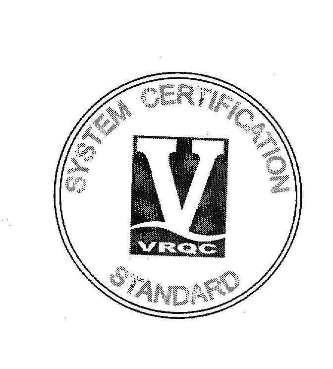 Mẫu nhãn hiệu V VRQC SYSTEM CERTIFICATION STANDARD