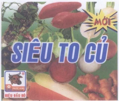 Mẫu nhãn hiệu PHƯớC HƯNG ĐầU Bò HIệU SIÊU TO Củ