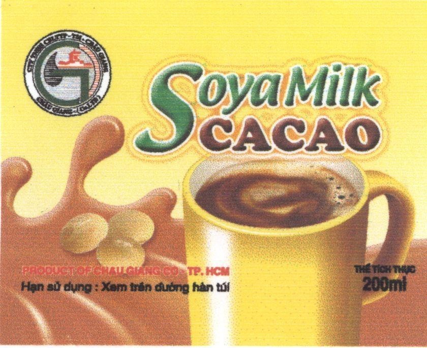 Mẫu nhãn hiệu CHÂU GIANG SOYAMILK CACAO CONG TY