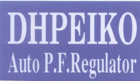 Mẫu nhãn hiệu DHPEIKO AUTO P. F. REGULATOR