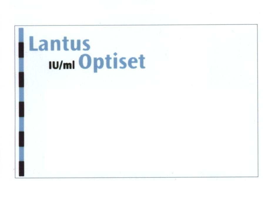 Mẫu nhãn hiệu LANTUS OPTISET IU mL