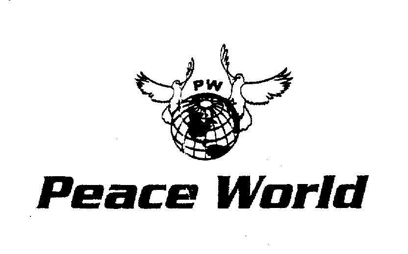 Mẫu nhãn hiệu PEACE WORLD PW