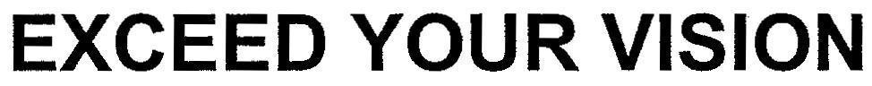 Mẫu nhãn hiệu EXCEED YOUR VISION
