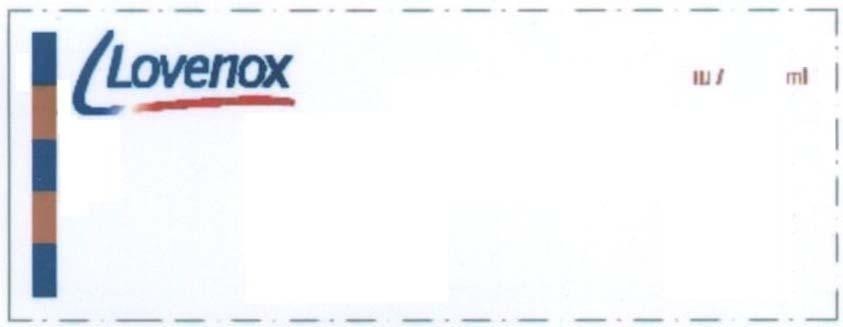 Mẫu nhãn hiệu L LOVENOX