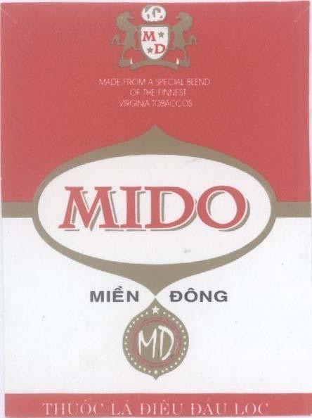 Mẫu nhãn hiệu MD MIDO Miền Đông VIRGINIA