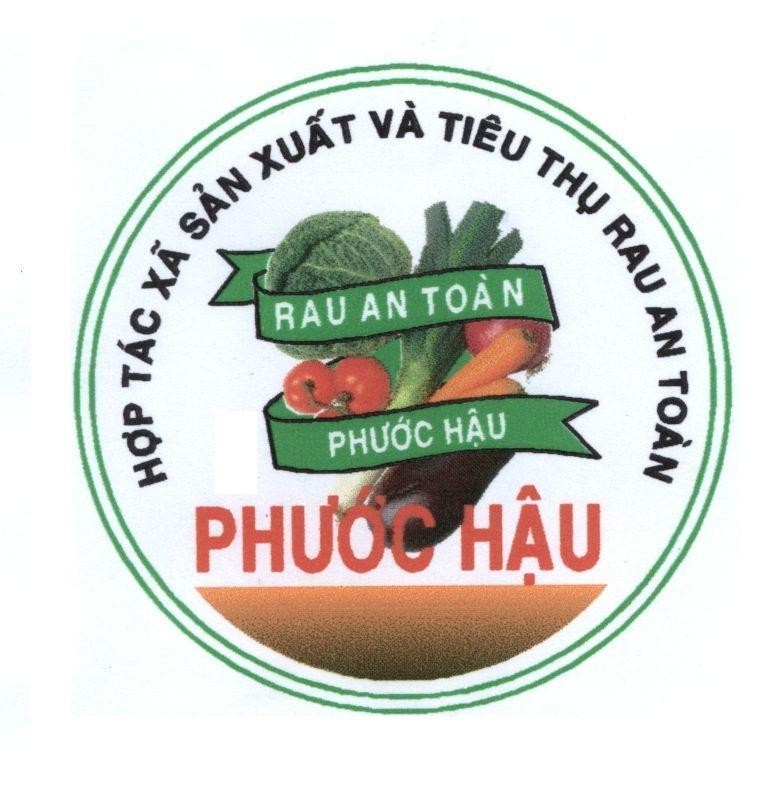 Mẫu nhãn hiệu Phước Hậu Hợp tác xã sản xuất & tiêu thụ rau an toàn