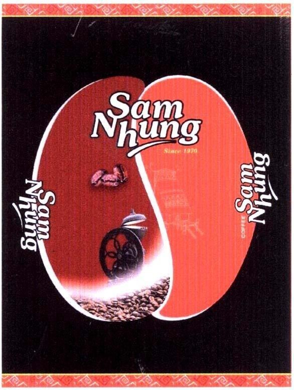 Mẫu nhãn hiệu SAM NHUNG COFFEE SINCE 1970