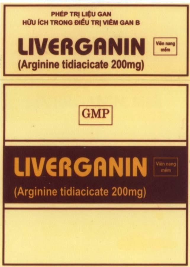 Mẫu nhãn hiệu LIVERGANIN ARGININE TIDIACICATE