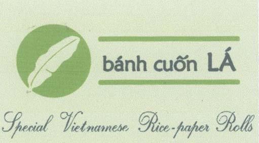 Mẫu nhãn hiệu Bánh Cuốn Lá SPECIAL VIETNAMESE RICE PAPER ROLLS