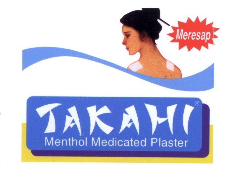 Mẫu nhãn hiệu TAKAHI MERESAP MENTHOL MEDICATED PLASTER