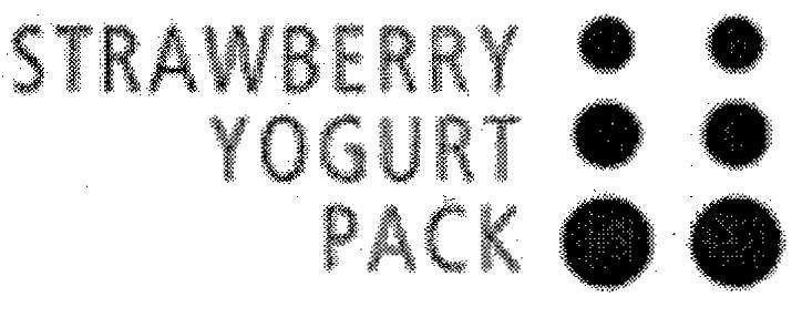Mẫu nhãn hiệu STRAWBERRY YOGURT PACK