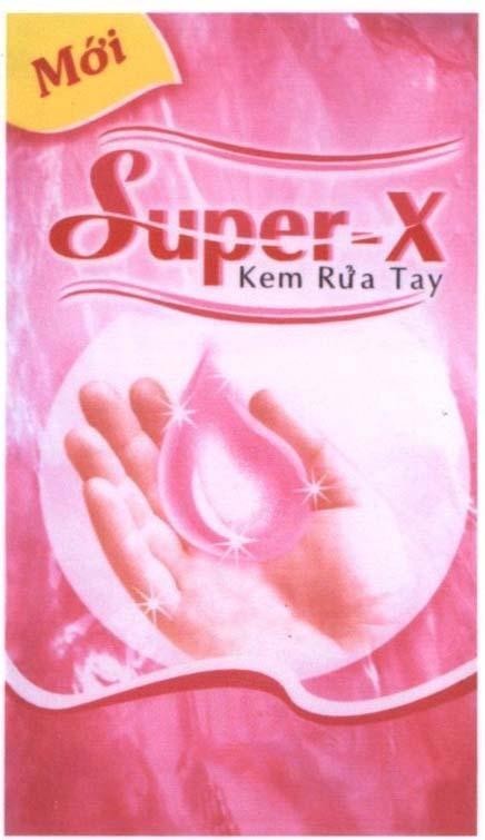 Mẫu nhãn hiệu SUPER X Kem Rửa Tay Mới