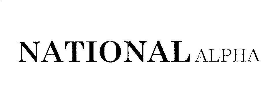 Mẫu nhãn hiệu NATIONAL ALPHA