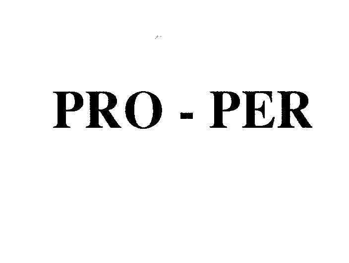 Mẫu nhãn hiệu PRO PER