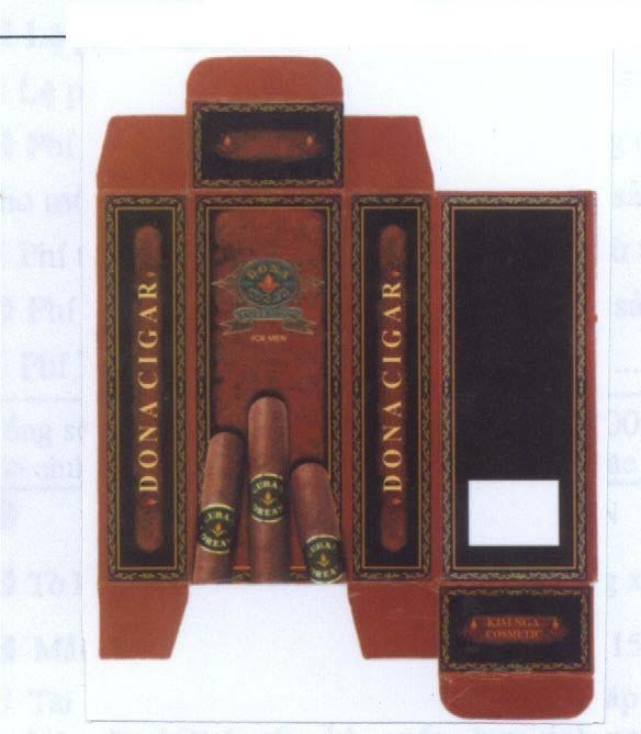 Mẫu nhãn hiệu DONA KIM NGA COSMETIC CIGAR